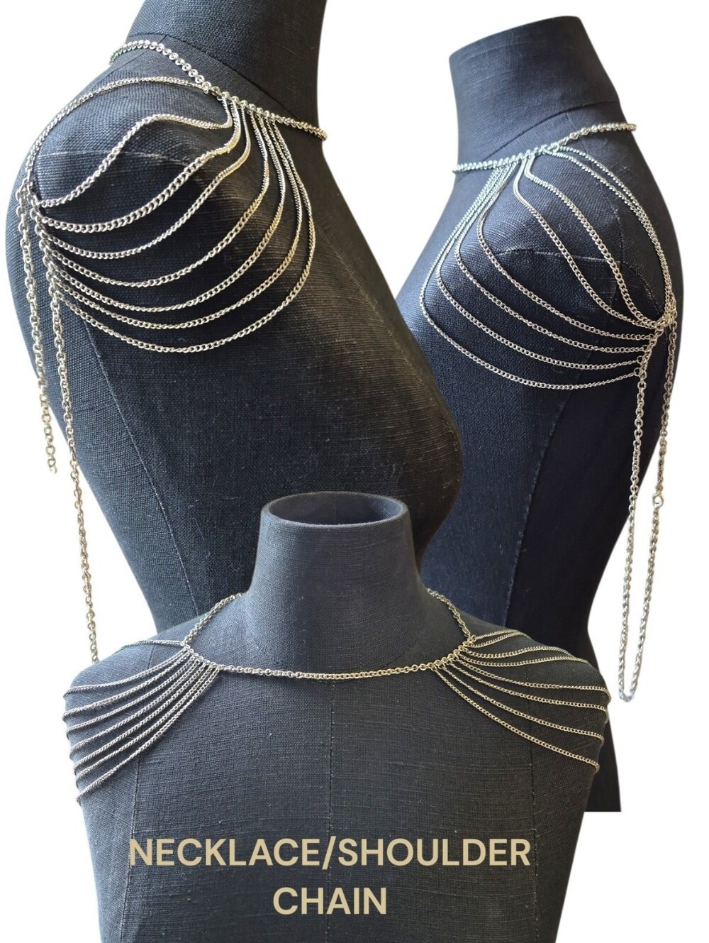 Silver Chain Shoulder Necklace - Women Accessories